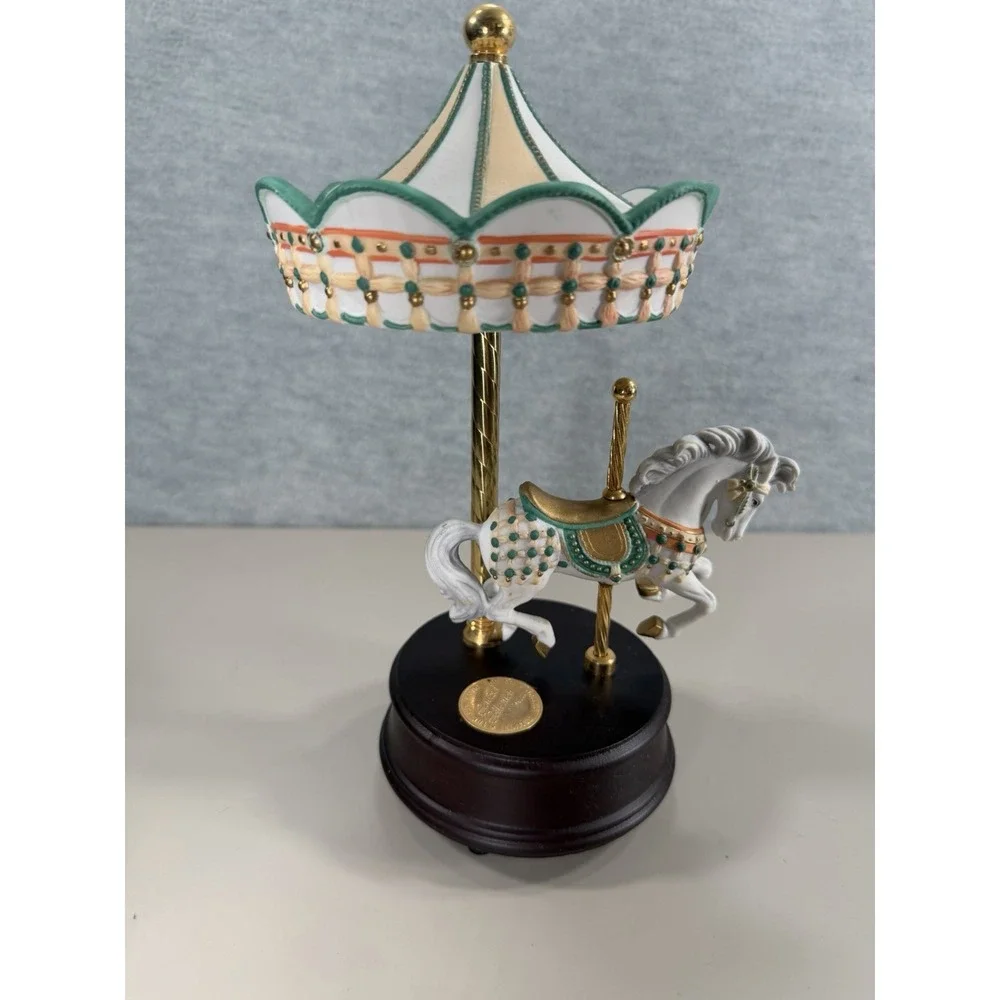 San Francisco Music Box Co Porcelain Carousel Collection Horse Music Box Limited